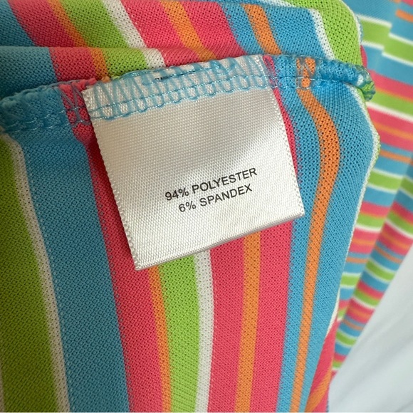 Peter Millar Men's Summer Comfort Polo Shirt L Multicolor Striped Short Sleeve - Picture 9 of 11